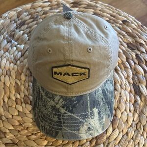 Men’s Mack Truck Tan and Green strap back Cap